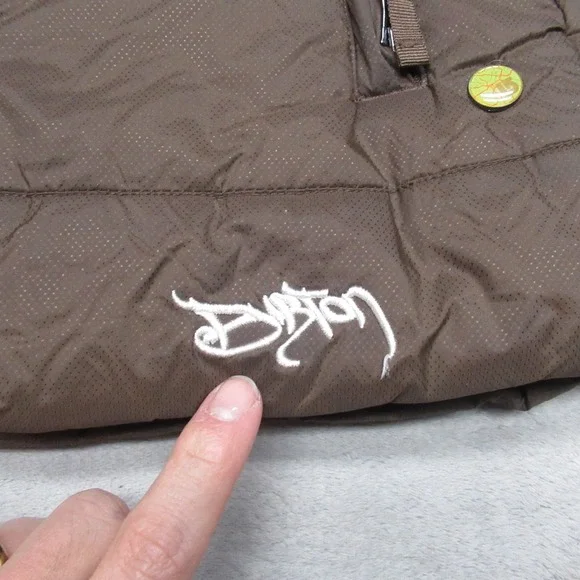 Burton Vest Women Small Brown Dryride Rancher Faux Fur Trim Insulated Puffer - Picture 2 of 13